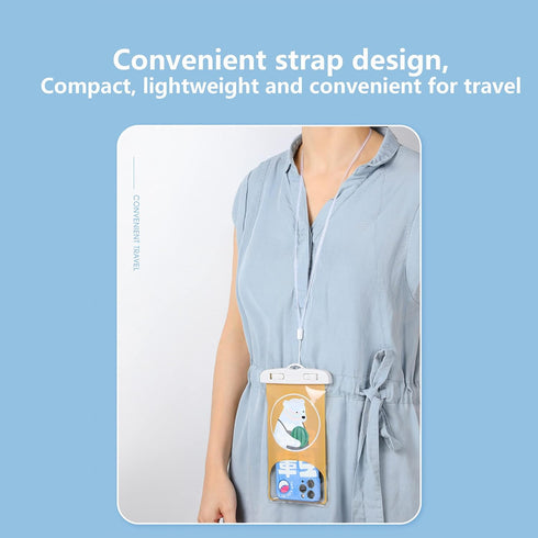 Universal Waterproof Case,Cartoon Pattern IPX8 Waterproof Phone Pouch for Swimming Lanyard Pouch Protector Perfect Underwater Photography Up to 7"...