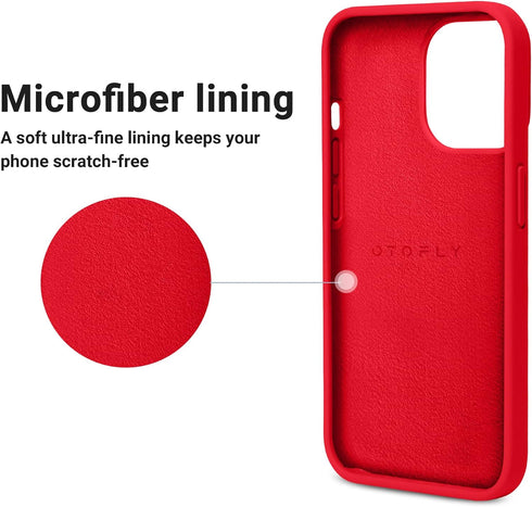 OTOFLY Designed for iPhone 14 Pro Case, Silicone Shockproof Slim Thin Phone Case for iPhone 14 Pro 6.1 inch (Red)...
