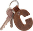 Hide & Drink Thick Leather Alphabet Letter Keychains Handmade Bourbon Brown...