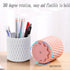 White Pen Holder for Desk 360 Degree Rotating Pencil Holder Large Capacity Makeup Brush Holder Multifunctional Pen Organizer for Home Office Schoo...