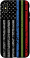 iPhone X/XS Police Military and Fire Thin Blue Green Red Line Flag Case...