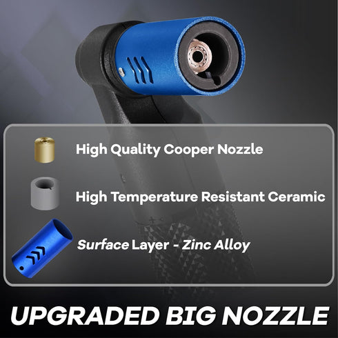 2 Pack Butane Torch Lighters Refillable Jet Flame Portable Butane Torch Mini Refillable Windproof Lighters for Camping Baking Culinary Soldering C...