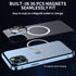 Jonwelsy Case for iPhone 13 Pro Max, Compatible with Magsafe 360 Degree Full Body Protection Case Magnetic Attraction Metal Bumper+Front Glass+PC ...