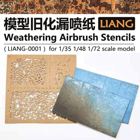 1Set DIY Decoration Weathering Airbrush Stencils Tools for 1/35 1/48 1/72 Scale Model...