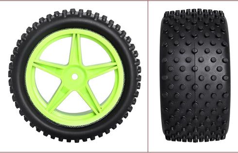 1/10 PreGlued 12mm Hex 2.2'' RC Buggy Wheels and Tires for Traxxas Redcat Shockwave Wltoys 144001 Losi HSP 94107 94170 RC Off-Road Cars...