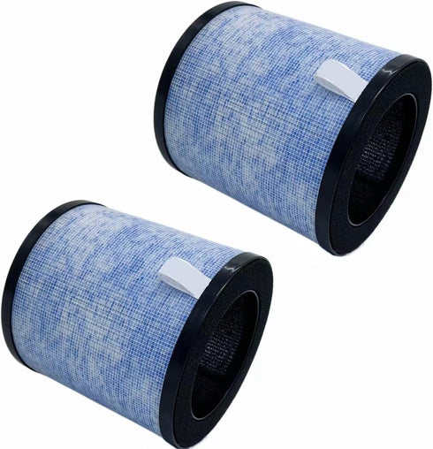(2-Pack) MJ002H Replacement Filter, Compatible with POMORON MJ002H/MGK21J02 Air Puri-Fier, H13 True Hepa Filter, Activated Carbon, Multi-Layer Fil...