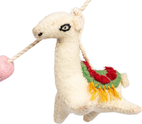 Bloomingville Multicolor Wool Felt Animal Shaped Garland...