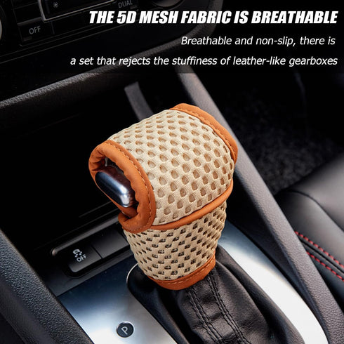Car Gear Shift Knob Cover, Vehicle Manual Automatic Shifting Gear Stick Protector, Mini Anti-Slip Automotive Shifter Lever Cover Decor Accessories...