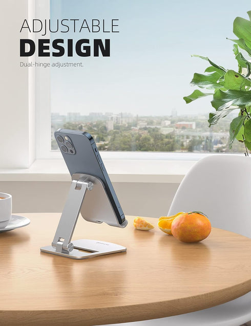 Lamicall [???????????????? Aluminum Stable Large Base Phone Stand Holder for Desk, Superb Surface Craftsmanship, Portable Cell Phone Dock, Compati...