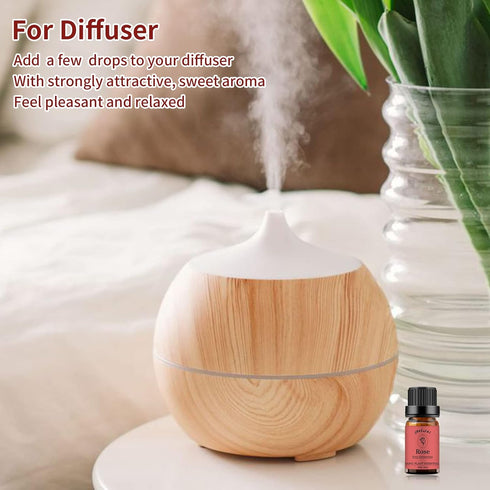 yethious Rose Essential Oil 100% Pure Rose Scented Oil for Diffuser & Aromatherapy Fragrance DIY Candle Soap Making Rose Oil Essential Oil 10ML...