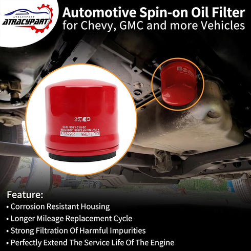 Oil Filter Compatible With Allison 1000 2000 2400 Transmissions, 6.6L Duramax Diesel Engine, 01-19 Chevy Silverado/GMC Sierra 2500HD, 03-09 Chevro...