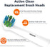 Amazon Basics Action Clean Replacement Brush Heads, 3 Count, White (Fits most Oral-B Electric Toothbrushes) (Previously Solimo)...