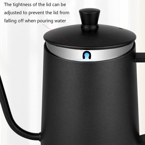 MERMOO YILAN Gooseneck Coffee Kettle 21oz Pour Over Drip Pot 600ml Long Narrow Spout Stainless Steel Water Dripper Kettle for Tea & Coffee(Silver)...