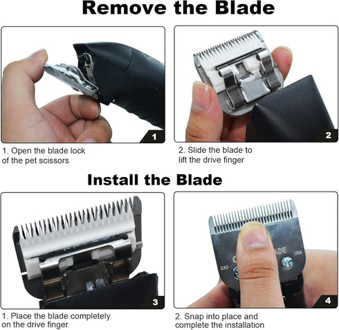 1Pack 10 Blade Dog Groomg Blades Compatible with Pet Clipper/Oster A5/Wahl KM Series Dog Clipper,Ceramic Blade & Stainless Steel Blade...