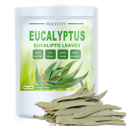 Whole Eucalyptus Leaves, Natural Eucalyptus Herb Leaves, 114g (4.0 oz)...