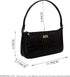 Leather Shoulder Bag for Women - Retro Classic Clutch Real Leather Croc Print Tote Small Purse Handbag with Zipper Closure...