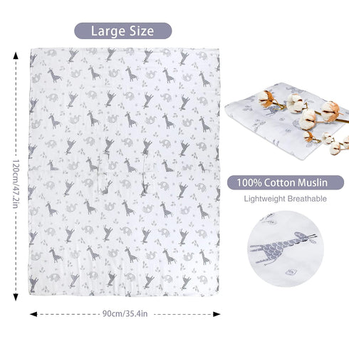 Baby Car Seat Covers for Boys Girls, Metplus Muslin Infant Carseat Canopy, Lightweight Breathable Newborn Carrier Canopies Stroller Cover, Univers...