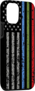 iPhone 12/12 Pro Police Military and Fire Thin Blue Green Red Line Flag Case...