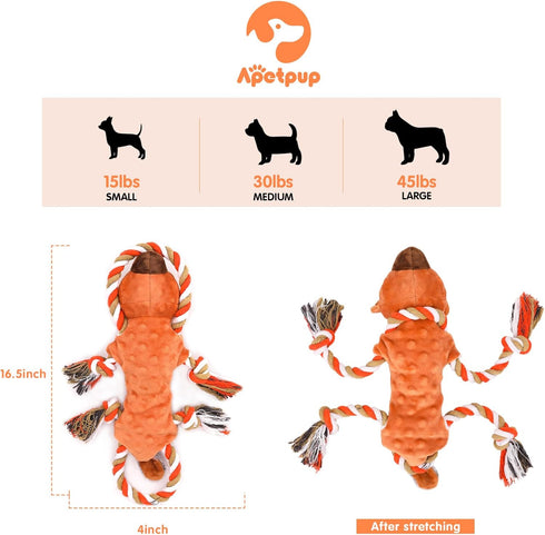 Squeaky Dog Toys,Tug of War Dog Toy for Puppy and Small/Medium/Large Dogs, Keep Them Busy and Entertained,Puppy/Small Dog Toys for Aggressive Chew...