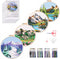 HILYPINK 4 Set Embroidery Kit for Beginners, Cross Stitch Kits for Adults with Floral Pine Scenery Mountain Pattern Hand Crafts Include Embroidery...