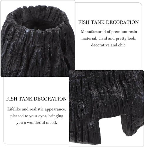 Toddmomy Volcano Fake Volcano Aquarium Decor Fish Tank Landscape Fish Tank Cat Scratching Elephant Aquarium Mountain Cave Small Fish Tank Mini Air...