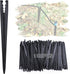 CHANGE MOORE 100 Pcs Drip Irrigation Stakes Universal Drip Tubing Hold Stakes for 1/8'' - 1/4'', Plastic Garden Water Pipe Support Drip System Par...