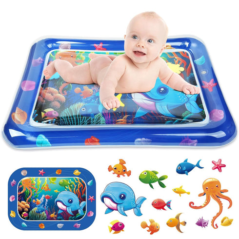 Inflatable Tummy Time Mat - Baby Water Mat, Baby Toys for 3 to 24 Months, Premium Baby Play Mat Tummy Time Toys, Promote Development Infant Toys B...