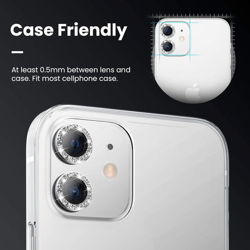 Tensea Compatible with iPhone 12 / iPhone 12 mini Camera Lens Protector, 9H Tempered Glass Camera Cover Screen Protector for iPhone12 mini 5.4 inc...