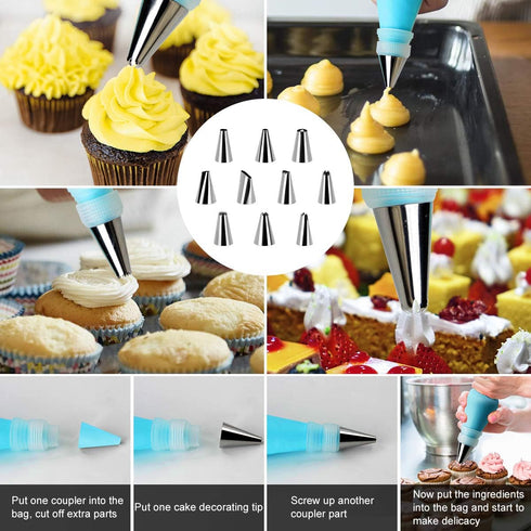 PHILORN Silicone Baking Mat Set, 16.5" x 11.42" Macaron Baking Mat, Non-Stick Baking Mat with Baking Tools, 2 Pack Food Safe Baking Silicone Mat, ...
