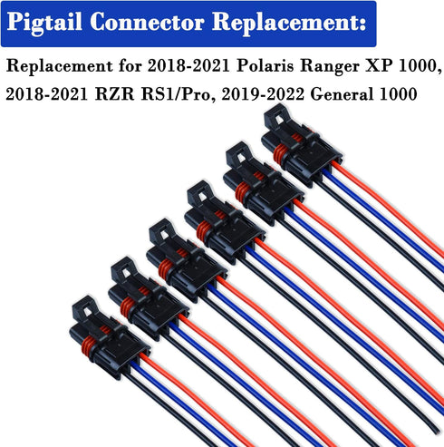 Pulse Plug Connector Pulse Bar Connectors Compatible with Polaris 2018 2019 2020 2021 Ranger XP 1000 RZR RS1 Pro General 1000 14 Ga Wire Accessory...