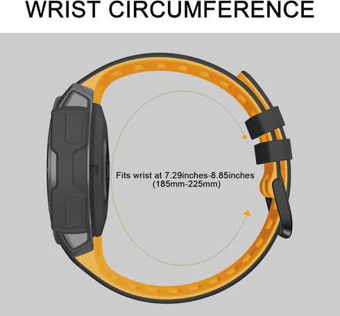 ANCOOL Compatible with Garmin Instinct 2 Band, Soft Silicone Watchband Replacement for Garmin Instinct Tide/Esports/Solar/Tactical Smartwatches, B...