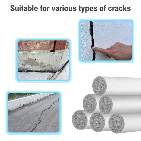 Backer Rod Caulk Saver for Gaps and Joint Concrete Filling, EPDM Rubber Backing Rod Joint Filler (1/4" Diameter x 16.4' Length, Gray)...