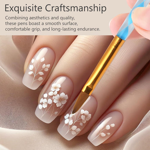 Nail Art Clean Up Brushes, 5 Pcs Painting Brushes for Nails with Flat/Oval/Fine Angled Gel Nail Brushes,Nail Brushes for Cleaning Nail Polish Mist...