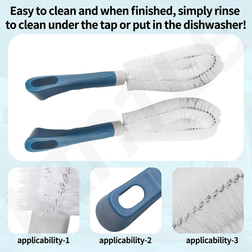 Universal Garbage Disposal Brush/Garbage Disposal Cleaner Brush for InSinkErator Garbage Disposals, Fits Into Any Disposer Channel, Blue, MKMS-2MO...