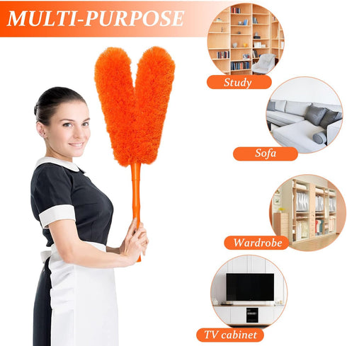 16 inch Microfibre Feather Duster, Big Microfibre Duster Make Home Cleaning More Efficient and Easy, Cleaning Tool for Office, Fan, Car, Computer,...