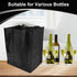 Bottle Bag, Bottle Carrier Bag with 6 Compartments Dividers for Bottles, Reusable Wine Bottle Holder Bag with carry handle for Picnic, Travel, Sho...