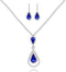 Uloveido Alloy Crystal Wedding Jewelry Sets for Brides Rhinestone Necklace and Drop Earrings Platinum Plated Y644...