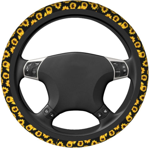 Sunflower Steering Wheel Cover 15 Inch Universal Neoprene Steering Wheel Covers for Women Men Car Steering Wheel Wrap Car Interior Protection Acce...
