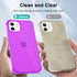 for iPhone 12 Mini Case Clear, Neon Bright Vibrant Color, Transparent Jelly Protective Silicone Phone Case Design for Women Girly Cute, Thin Slim ...