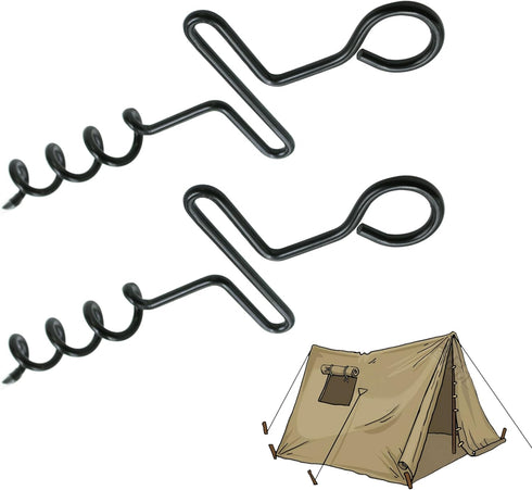 12.2 Inch Spiral Ground Anchors Fits for Tent,Swings,Sheds,Trampolines-Gound Anchors Screw in(2 Pcs...