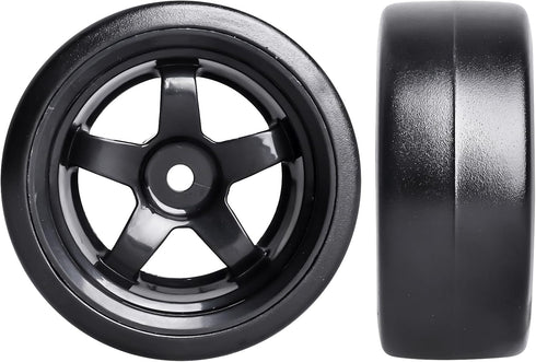 Hobbypark 12mm Hex 1/10 RC Drift Tires Hard Plastic and Wheels for Tamiya HPI Traxxas Kyosho Redcat HSP 1:10 Scale RC Drift Car Drifting (Set of 4...