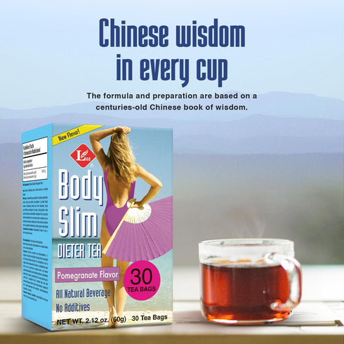 Uncle Lee’s Body Slim Dieters Tea, Detox & Slimming Tea – Senna, Hibiscus Flower & Pomegranate Flavor, Natural Laxative, Caffeine-Free Herbal Tea ...