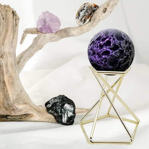 Large Gazing Ball Stand 6 inch for 10 inch Crystal Ball, Rock Display Stand, Air Plant Holder, for Abalone Shell, BowlS, Temari Ball, Geode, Ostri...