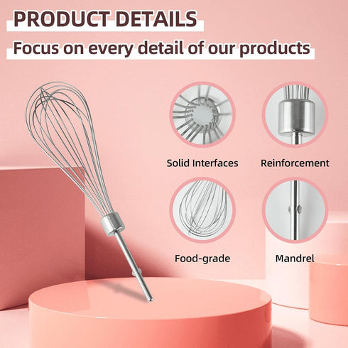 KHMPW Hand Mixer Whisk Attachments Replace Kitchen Mixer Accessories KHM3, KHM5, KHM7, KHM9, KHM926, KHM7210 Stainless Steel Egg Whisk Replacement...