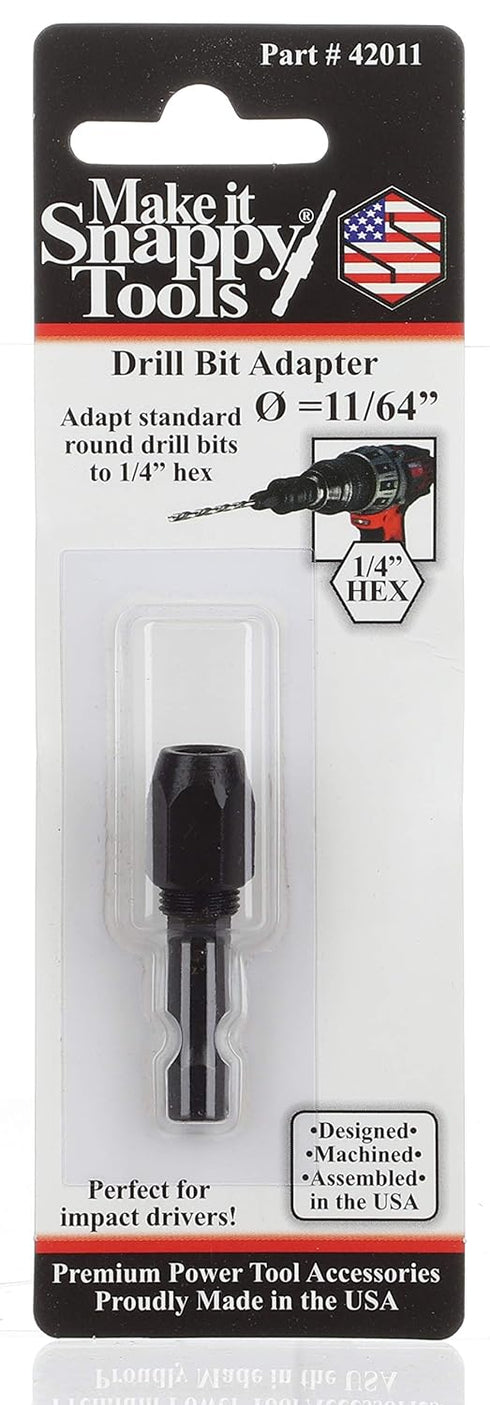 Make it Snappy Tools 11/64 Inch Quick Change Drill Bit Adapter #42011...