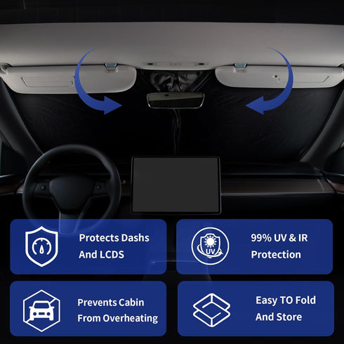 for Charger 2024 Windshield Cover Sunshade Foldable Shield for Dodge Charger 2023, for Dodge Challenger 2006-2022 Front Window Sun Shades UV Prote...