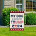 Donald Trump 2024 Garden Flag 12.5x18 Inch,Dog is Wating for Trump 2024 Garden Flag,Vote Trump for President 2024 President Small Double Sided Gar...