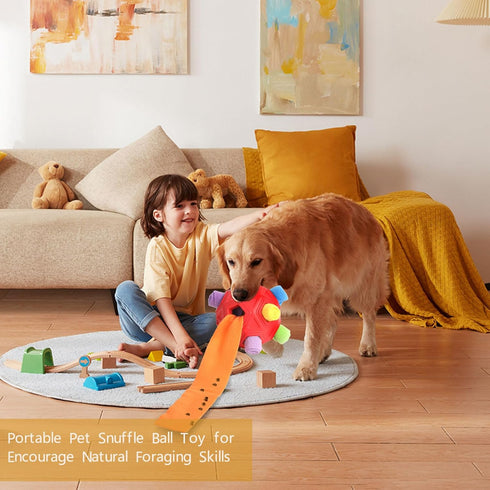 Snuffle Ball for Dogs,Encourage Foraging Skills Training Puzzle Feeders Toy,Interactive Dog Foraging Toys,Chew Toys for Small/Medium/Large Dogs (R...
