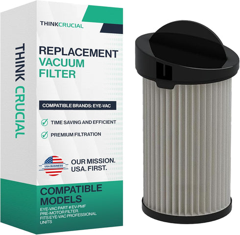 Think Crucial Replacement Vacuum Filter – Compatible with Eye-Vac Part # EV-PMF Pre-Motor Filter - Fits Eye-Vac Professional Units (Vacuum Filter)...