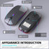 Wireless Bluetooth Mouse, Rechargeable LED Dual Mode Mouse (Bluetooth 5.2 and USB Receiver) Portable Silent Mouse,for Laptop/Desktop/Tablet(Grey)...